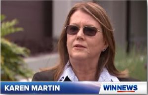 Karen Martin did an impromptu interview with WIN Television | adfa